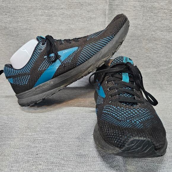 Brooks Men Revel 5 Black Blue Lace Up Running Sneaker Shoe Size 10.5 1103741D091 - Picture 1 of 8